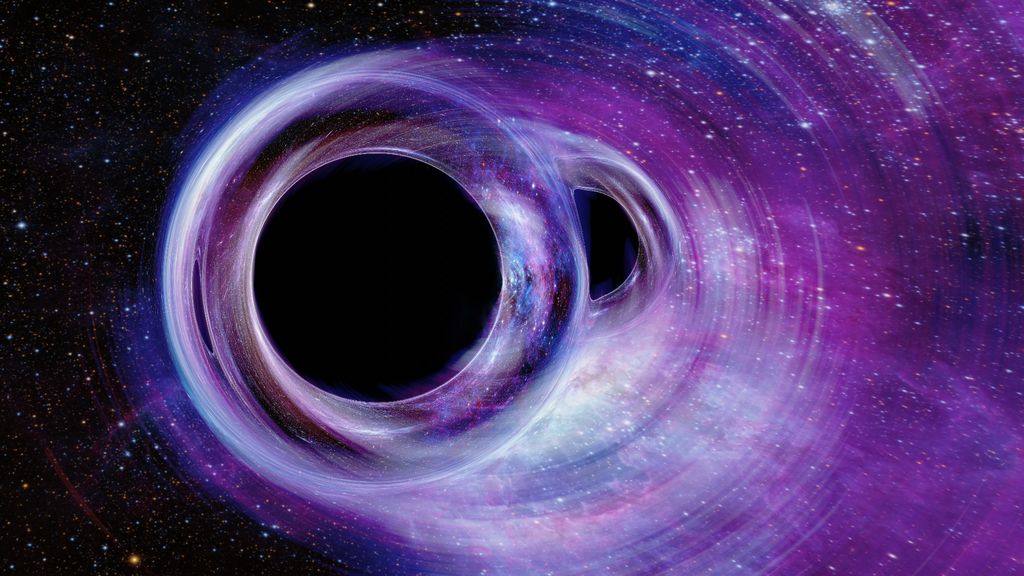 Visualization of a Black Hole Merger in the Tarantula Nebula