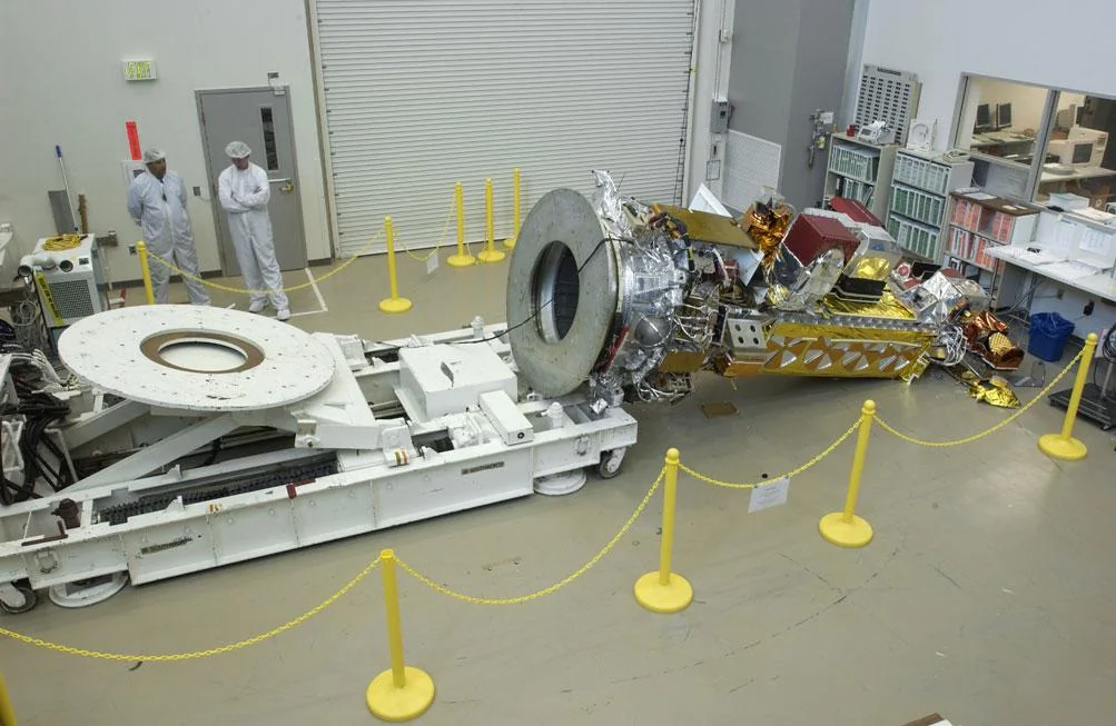 NOAA-N Prime after falling over during construction.